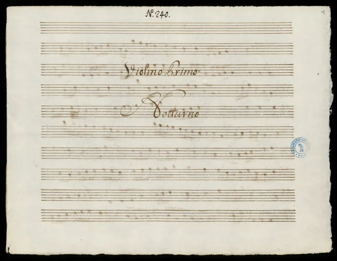 First page of Trio Sonata in E major
