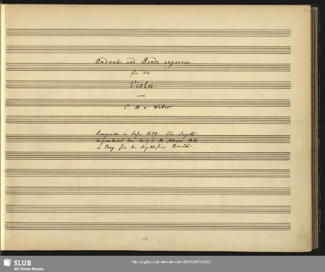 First page of Andante e rondo ongarese