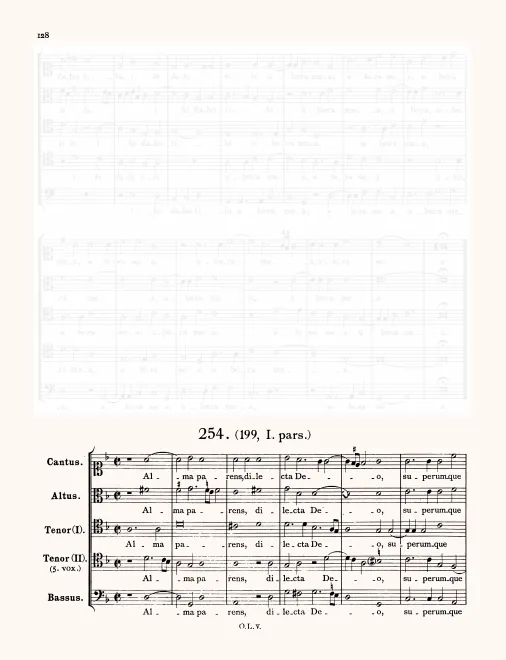 First page of Alma parens dilecta Deo