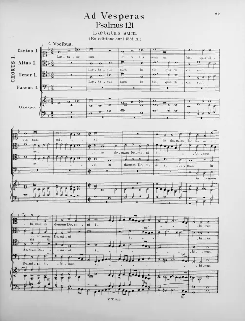 First page of Lætatus sum