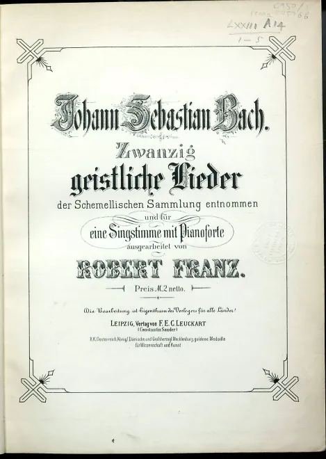 First page of 20 Geistliche Lieder