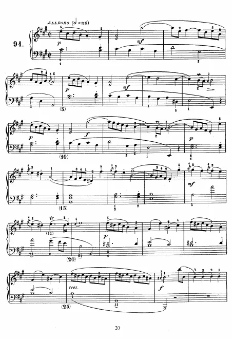 First page of Keyboard Sonata in A major