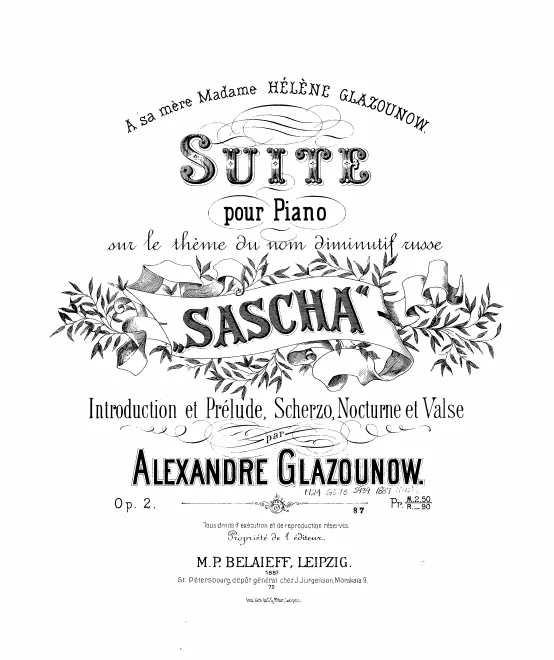 First page of Suite on the Name 'Sascha'