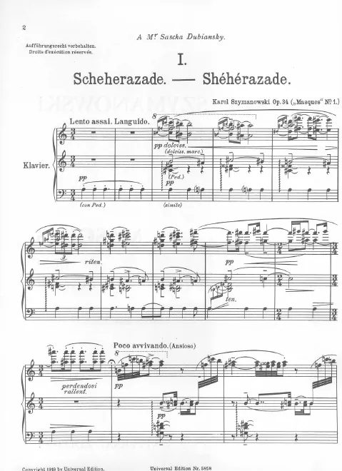 First page of 3 Masques