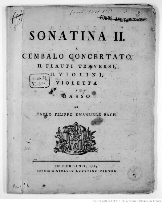 First page of Sonatina in D minor