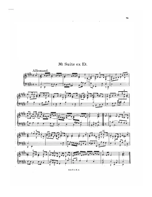 First page of Suite in E major