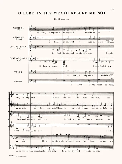 First page of O Lord, in Thy Wrath