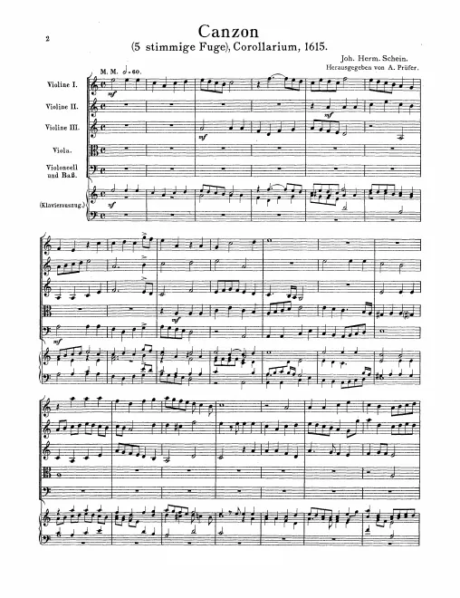 First page of Canzon corollarium