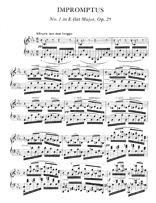 First page of Impromptu No.1