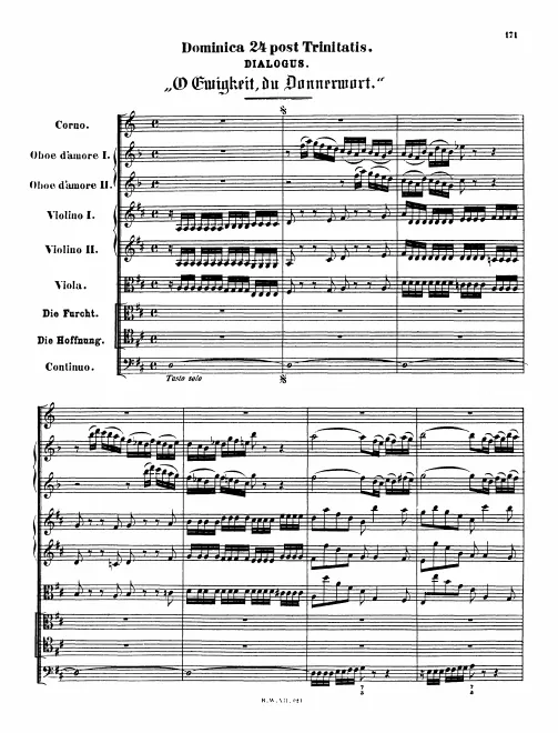First page of O Ewigkeit, du Donnerwort [Dialogus] II