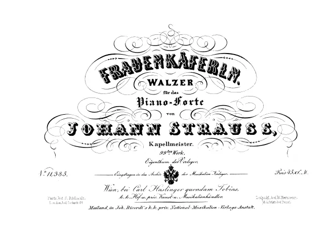 First page of Frauenkäferln Walzer