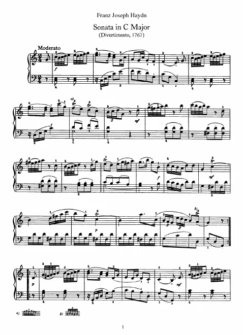 First page of Divertimento