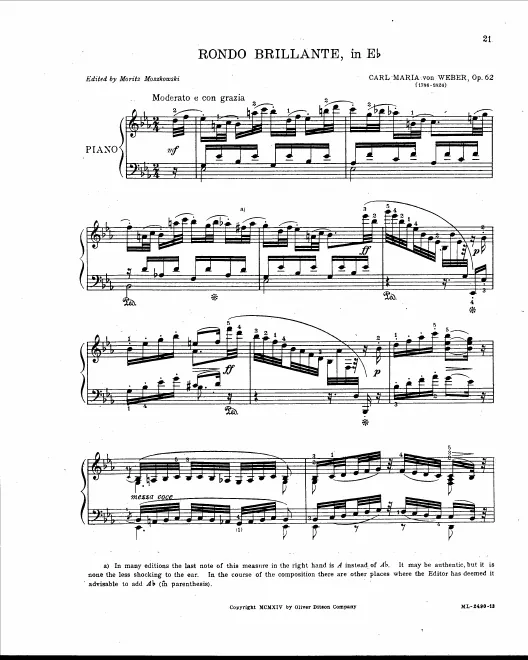 First page of Rondo brillante