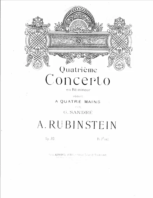 First page of Piano Concerto No.4