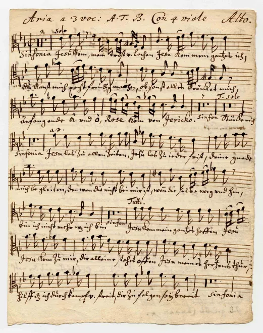 First page of Jesu komm mein Trost und Lachen