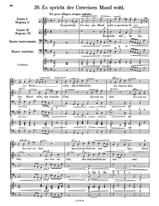 First page of Es spricht der Unweisen Mund wohl