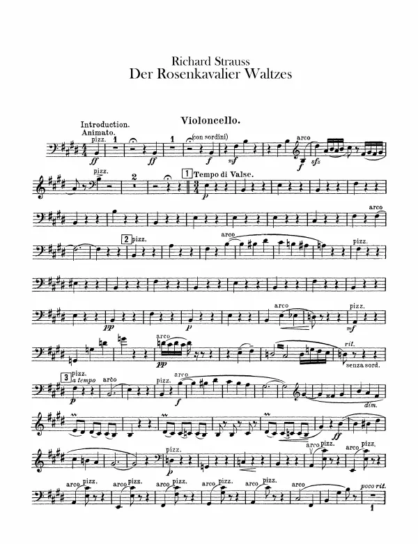 First page of Walzerfolge aus 'Der Rosenkavalier' III. Akt