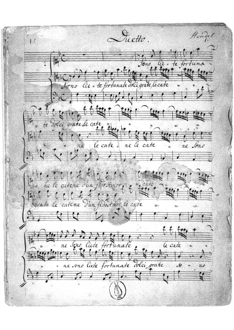 First page of Duetti da camera