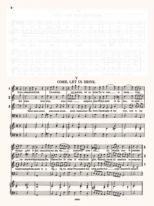 First page of Come, Let Us Drink