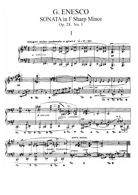 First page of Piano Sonata No.1