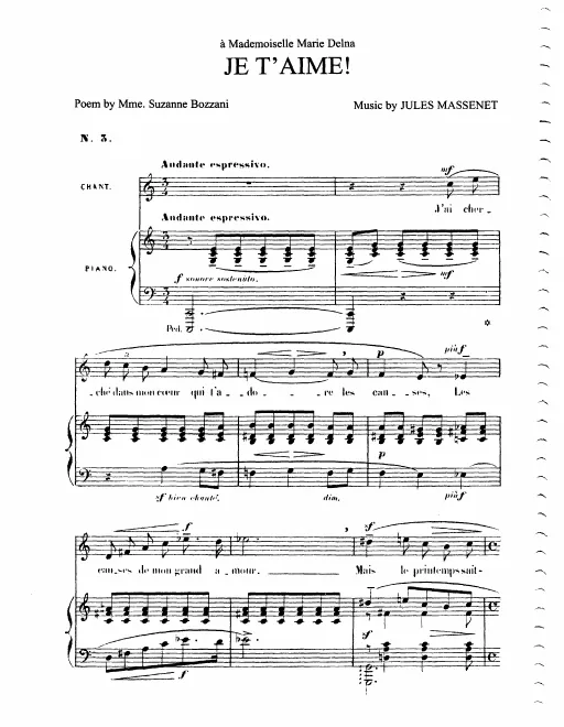 First page of Je t'aime !