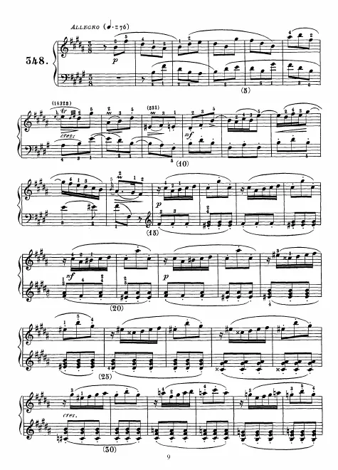 First page of Keyboard Sonata in B major