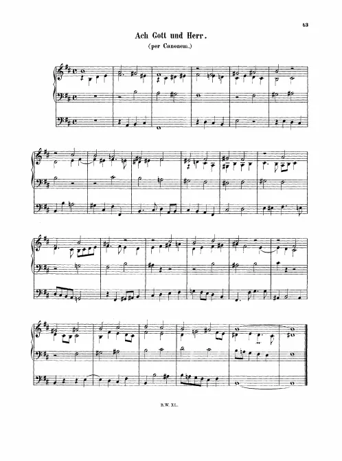 First page of Ach Gott und Herr (per canonem)