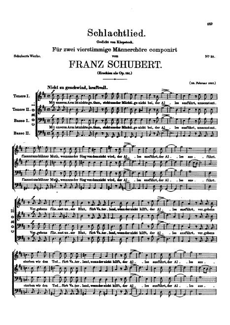 First page of Schlachtlied