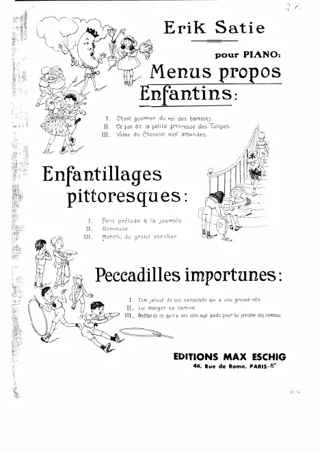 First page of Menus propos enfantins