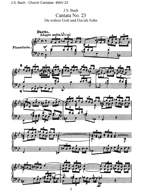 First page of Du wahrer Gott und Davids Sohn