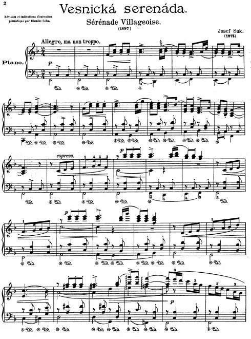 First page of Vesnická serenáda