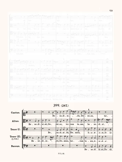 First page of Benedixisti, Domine, terram tuam