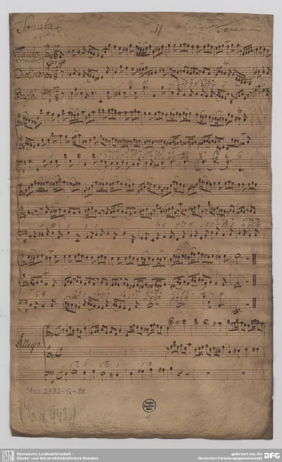 First page of Trio Sonata