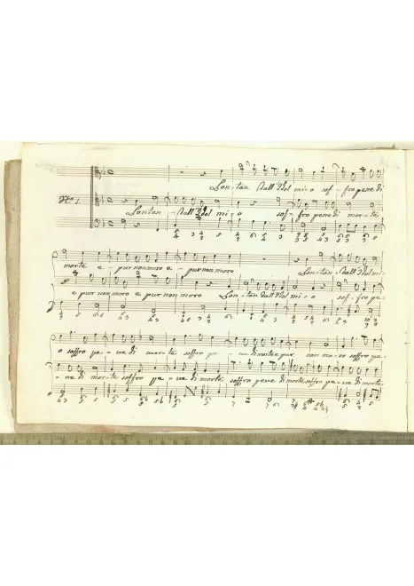 First page of Lontan dall'idol mio in F major, SF 437