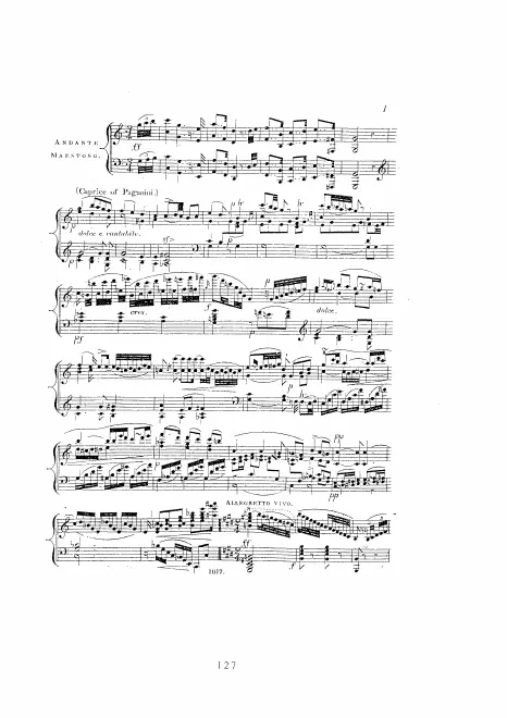 First page of Recollections of Paganini