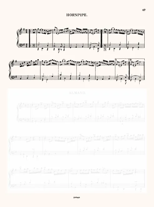 First page of Hornpipe in E minor