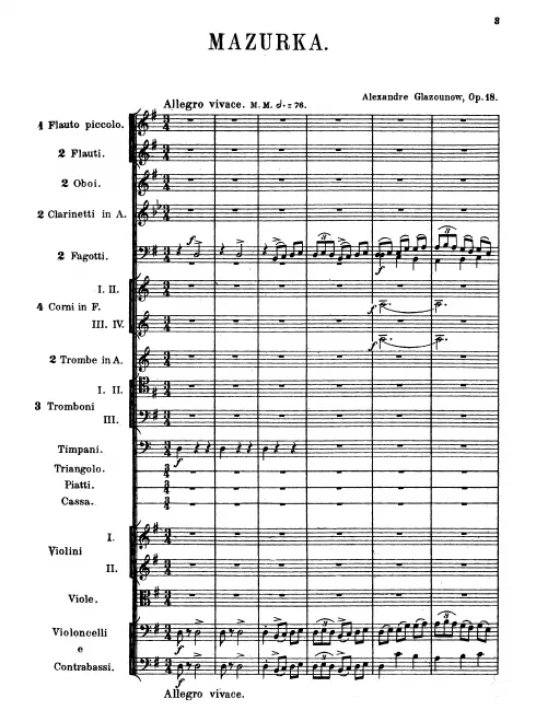 First page of Mazurka