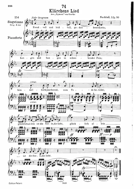 Complete Score (Low Voice, transposed to )