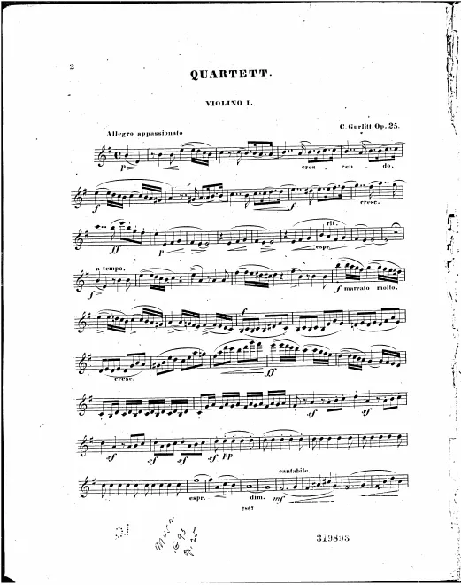 First page of String Quartet