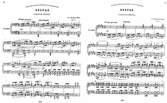 First page of Scherzo (à la Schumann)