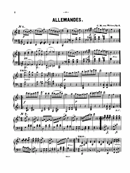 First page of 12 Allemandes