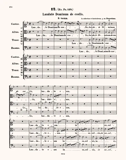 First page of Laudate Dominum de coelis
