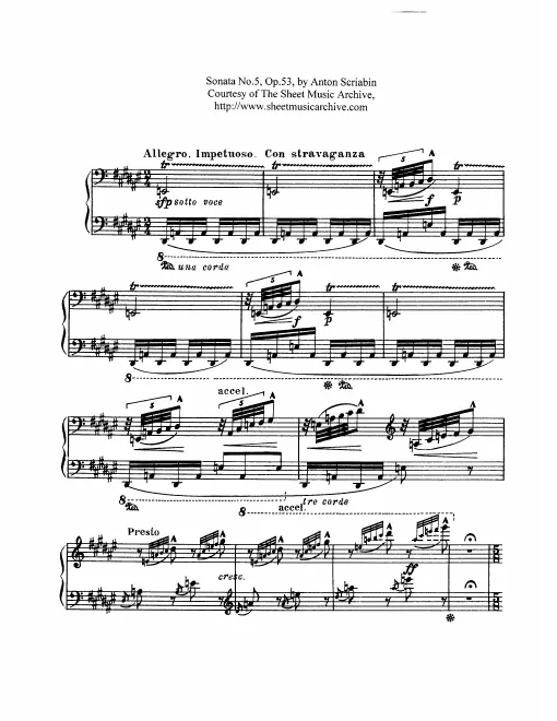 First page of Piano Sonata No.5