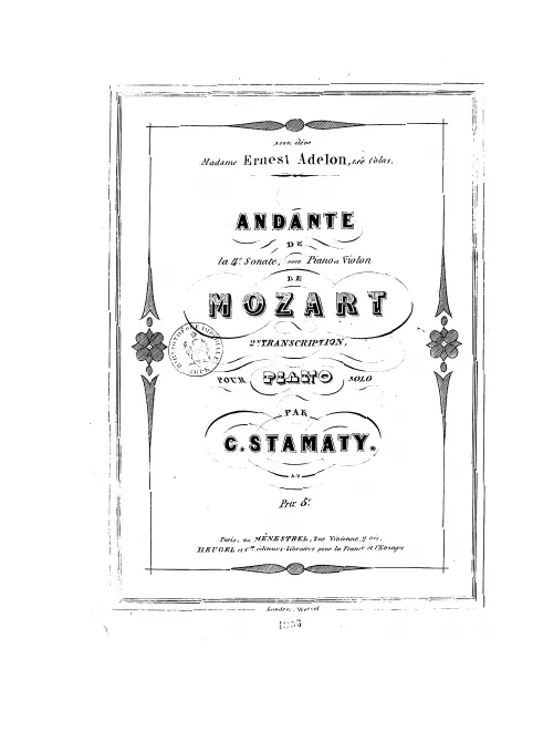 First page of Violin Sonata