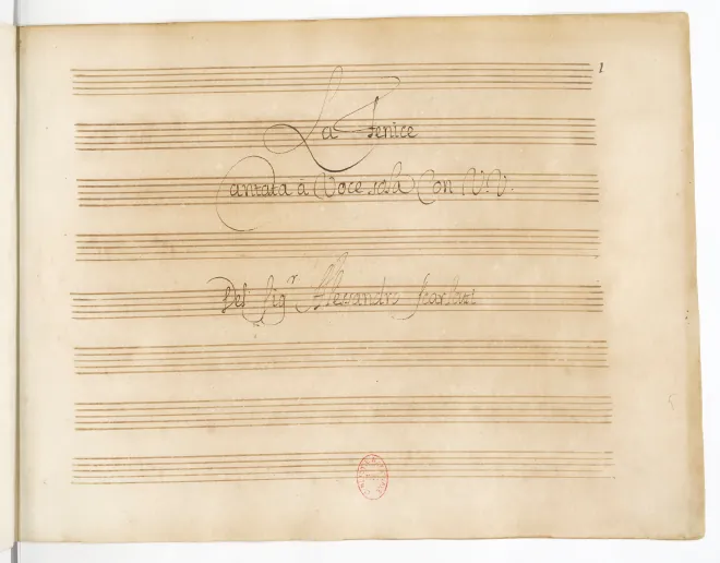 First page of Su l’ora appunto che col carro d’oro ; La fenice