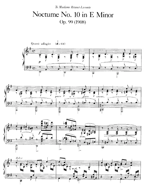 First page of Nocturne No.10