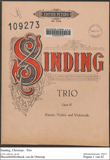 First page of Piano Trio No.3