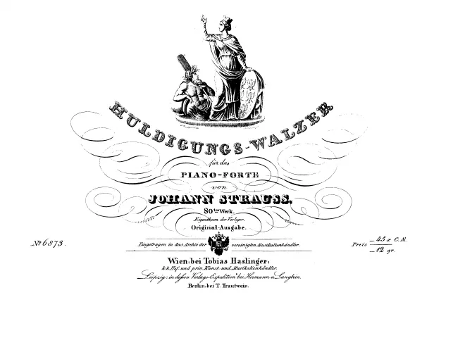 First page of Huldigungs-Walzer
