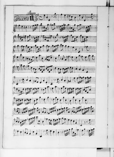 First page of Concerto for Strings in E minor