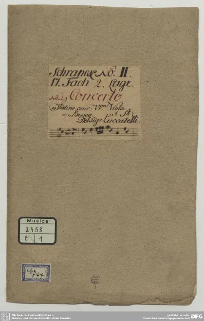 First page of Violin Concerto in A major